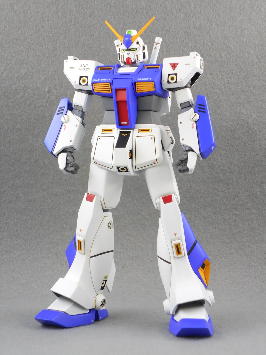 旧キットガンダムNT-1アレックス完成。梅雨の長雨前に終わらせられて