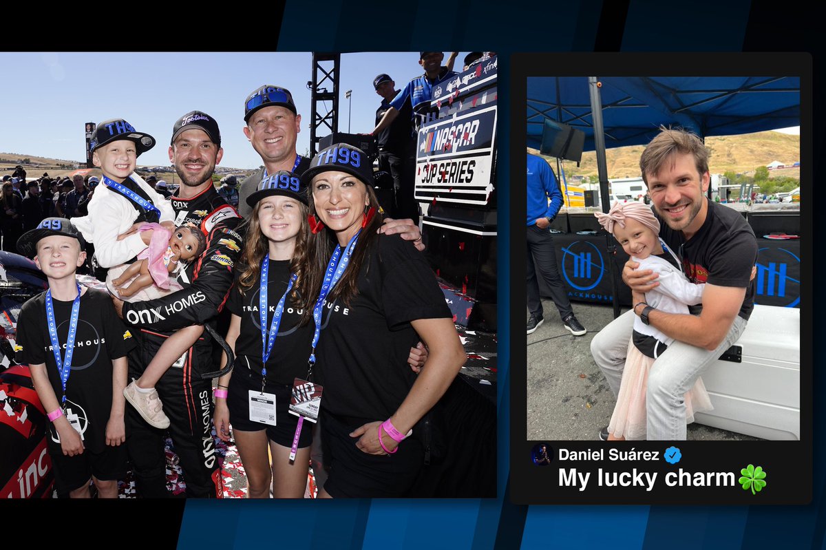 TeamTrackhouse's tweet photo. 6 year old Kinsley Wilkerson is battling a rare brain &amp; spinal cord cancer. Her name rode with @Daniel_SuarezG on his way to victory today. Safe to say she was our lucky charm 🍀

Tomorrow she undergoes surgery. Please help cheer on Kinsley &amp; send thoughts &amp; positivity her way! https://t.co/E7K3KtNQHj