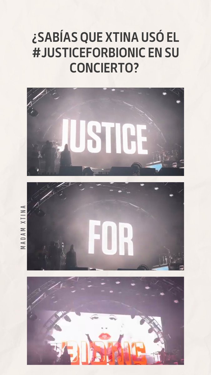 #xtina uso el #JUSTICEFORBIONIC en su concierto de #LAPride