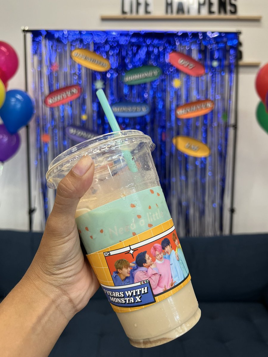coffeeispower's tweet photo. Celebrating #7YearsWithMONSTAX at this super cute cup sleeve event 🥰
#MonstaXinLA https://t.co/TSJWd8imVb