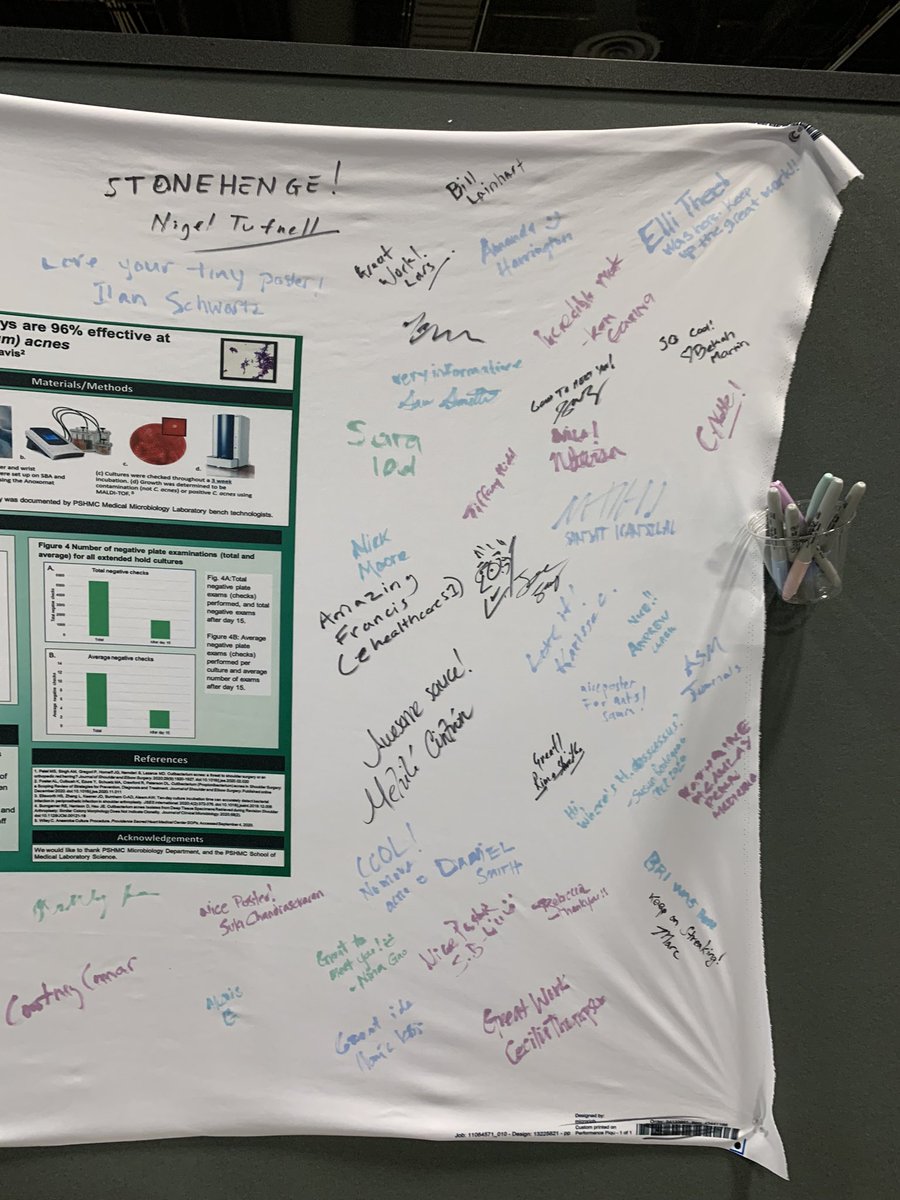 richdavisphd's tweet image. That’s a wrap on #ASMicrobe and also the literal wrap on the mini micro poster. Really happy with how awesome and kind everyone was.

Thanks to everyone who came by, asked questions, answered the survey (got some good, expected data) and signed the poster 😊