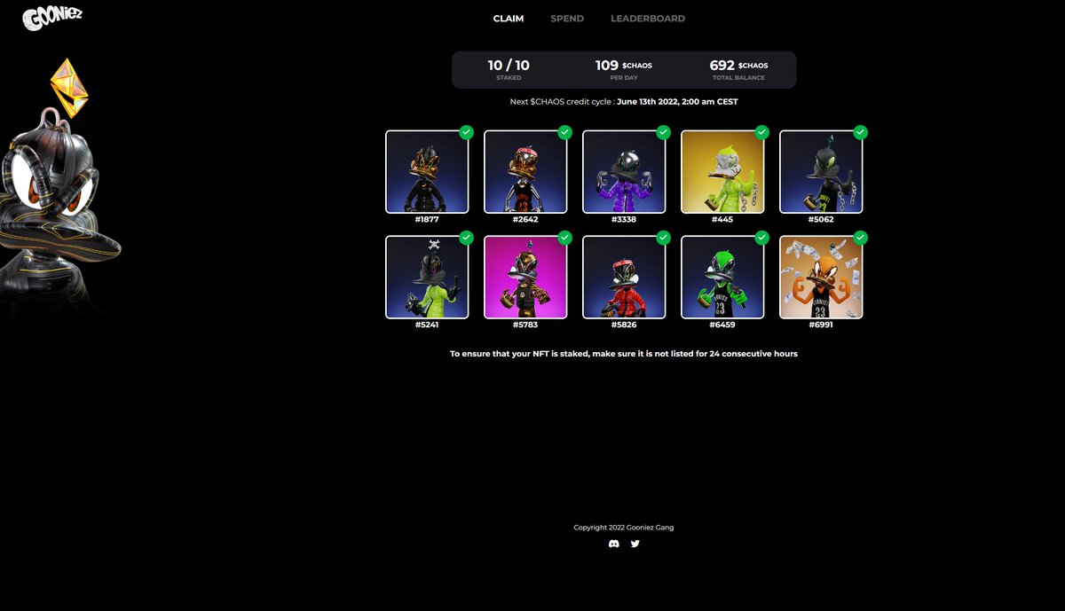 <a href="/GooniezNFT/">crypt0</a> <a href="/MoonboyMoe/">Moe.Eth // GooniezGang</a> @pj25yy9sfw <a href="/bapesclan/">BAPESCLAN</a> got them all staked! future $CHAOS millionaire