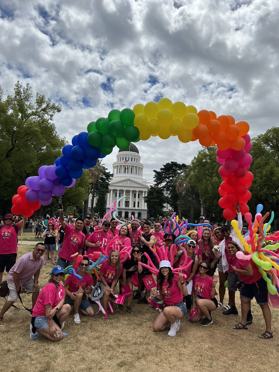Love is love ❤️🧡💛💚💙💜💗 So much fun today representing T-Mobile in Sac PRIDE along with my magenta family, and their friends &amp; family.