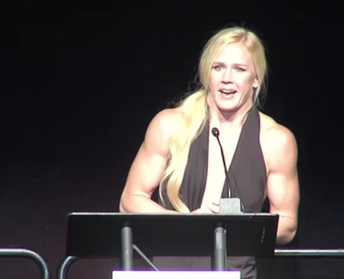 jedigoodman's tweet image. Holly Holm at the International Boxing Hall Of Fame Induction Ceremony