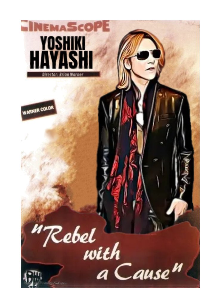 Rocklady19731's tweet photo. James Dean was the 'Rebel without a cause'.
Yoshiki is a 'Rebel with a good cause'.๐ซ
#fakefilmposter #jamesdean #actor #rebelwithoutacause #rebelwithacause #Hollywood #YOSHIKI #XJAPAN #drummer #jrocker #classicalmusician #pianist #composer #WeAreX #TeamYoshiki #Fanart https://t.co/Lyhz4zfJxW