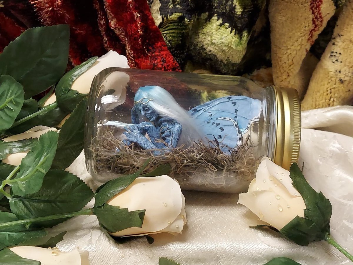 ZKabob's tweet photo. Excited to share the latest addition to my #etsy shop: Re-Yal The Cornflower Fairy thought about selling these for a long time. #creepy #horror #fantasy #dnd #goth https://t.co/MKWgK96XYY https://t.co/GGR3RuISSy