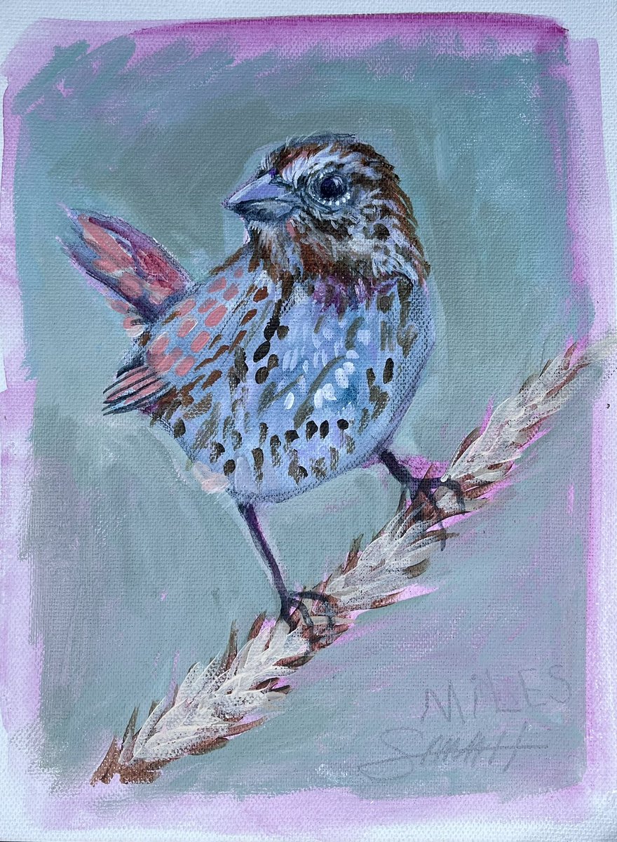 sarahjaynesart's tweet photo. Spent the weekend in Montreal and my nephew and I painted this cutie together. So fun. 💜 https://t.co/AyQwetrmfC