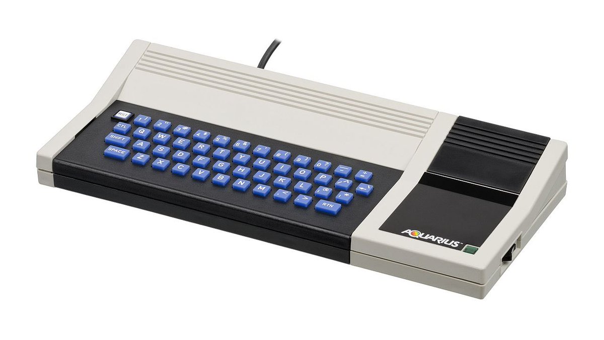 jamalijack's tweet photo. @thisone0verhere Had a hand-me-down Aquarius Home Computer System from my cousin in the mid-80s when I was about seven or eight years old. It connected to a CRT television and I leaned BASIC before I was in double digits while being addicted to 8-bit classics of Snafu, Night Stalker and Utopia. https://t.co/jL5frvi61y