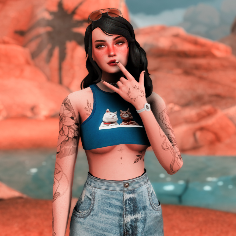 had so much fun making over <a href="/TheSimAllie/">Allie</a> base sim!! she was so much fun 😭💗 #showusyoursims #thesims4 #ts4