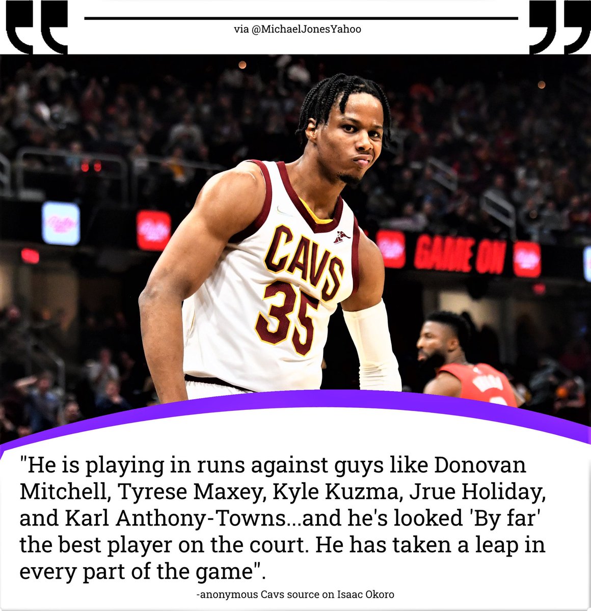 Isaac Okoro has been grinding this offseason💪