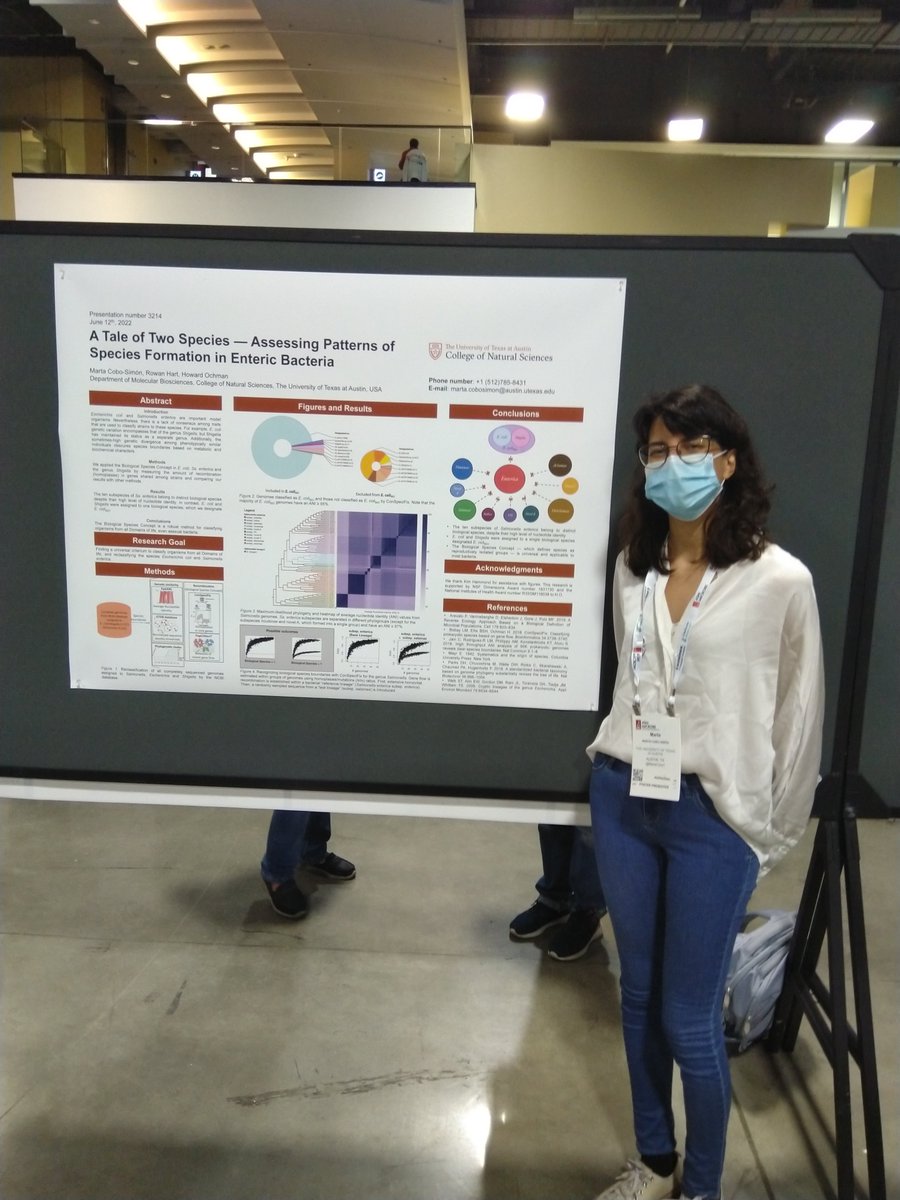 MartaCobo1's tweet photo. I am very glad to present my poster at #ASMicrobe2022 about the taxonomic reclassification of the genus Escherichia and Salmonella! https://t.co/7m6ZUDVS2K