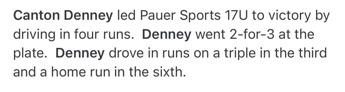 Good day at the plate