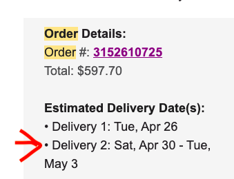 YasD26's tweet photo. @Wayfair I placed 2 orders on 4/24/22 one arrived as stated the second one I was supposed to get between 4/30/22 &amp; 5/3/22. I have called NUMEROUS times and still no delivery! #worstcusotomercare #whereismyorder https://t.co/mczUkdp4NE