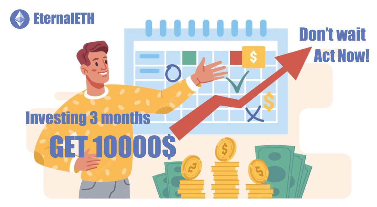 eth_eternal's tweet photo. Investing 3 months, you will get $ 10,000. Don't wait - act now! We'll tell 3 step how to grow together. #Bitcoin #Ethereum #USDT https://t.co/8CeMWqLzNc