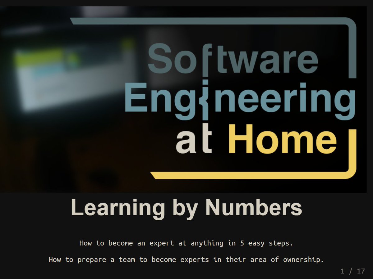 SoftwareAtHome's tweet image. Finally back to writing!
🧩🔬🏃🏋️👩🏫
The Learning by Numbers topic has been rewritten with some extra emojis and revitalised language. Check out the latest slides and give feedback! 🙏
software-engineering-at-home.github.io/content/slides…