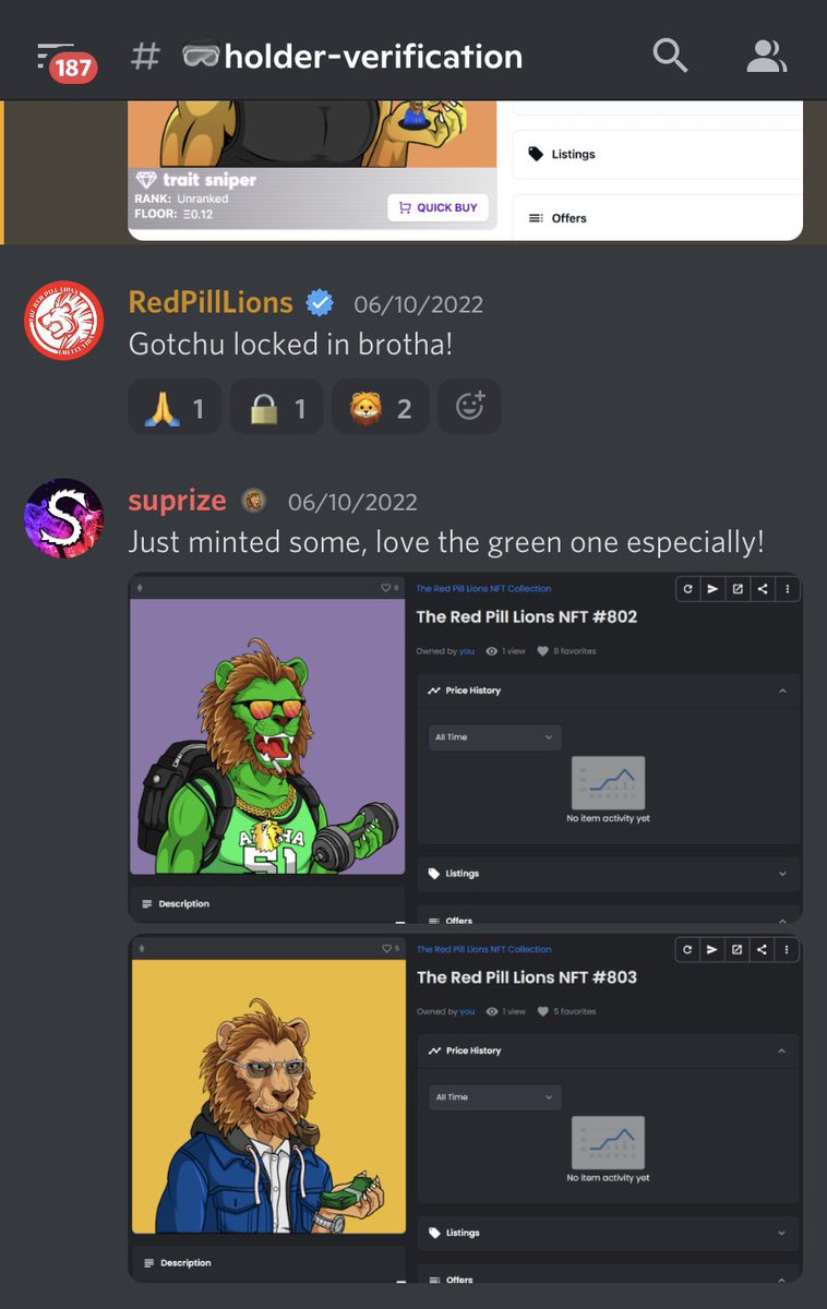 redpilllionsNFT's tweet photo. New Holders in the mix in our discord! Welcome Fam!! #redpilllions #nfts #menft #nft #nftcommunity Get yours at https://t.co/unCFB0kyJ8 https://t.co/uwzTnxIsjV