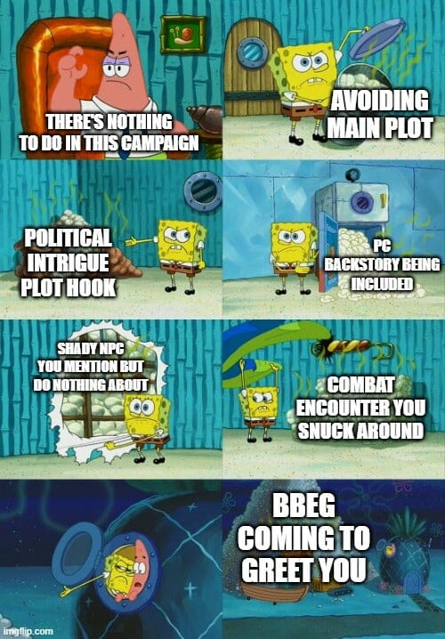 You can lead a horse to water...
🧙🏻‍♂️⚔️🧙🏻‍♂️
OC: Cat-and-Cowl
#dungeonsanddragons #rpg  #dndcharacter  #tabletopgames #adventure  #meme #rogue