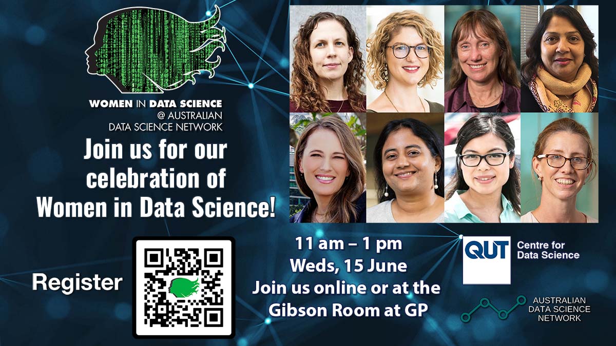 QUTDataScience's tweet photo. This Wednesday is our Celebration of Women in Data Science! Join us in person at @QUT - or virtually - as we explore how you can navigate the quickly changing world of #DataScience with these 8 great #WomenInSTEM pictured here.
🗓 15 June
🕚11am - 1pm
👉https://t.co/HqSGYpomPD https://t.co/s75hxUZeXz