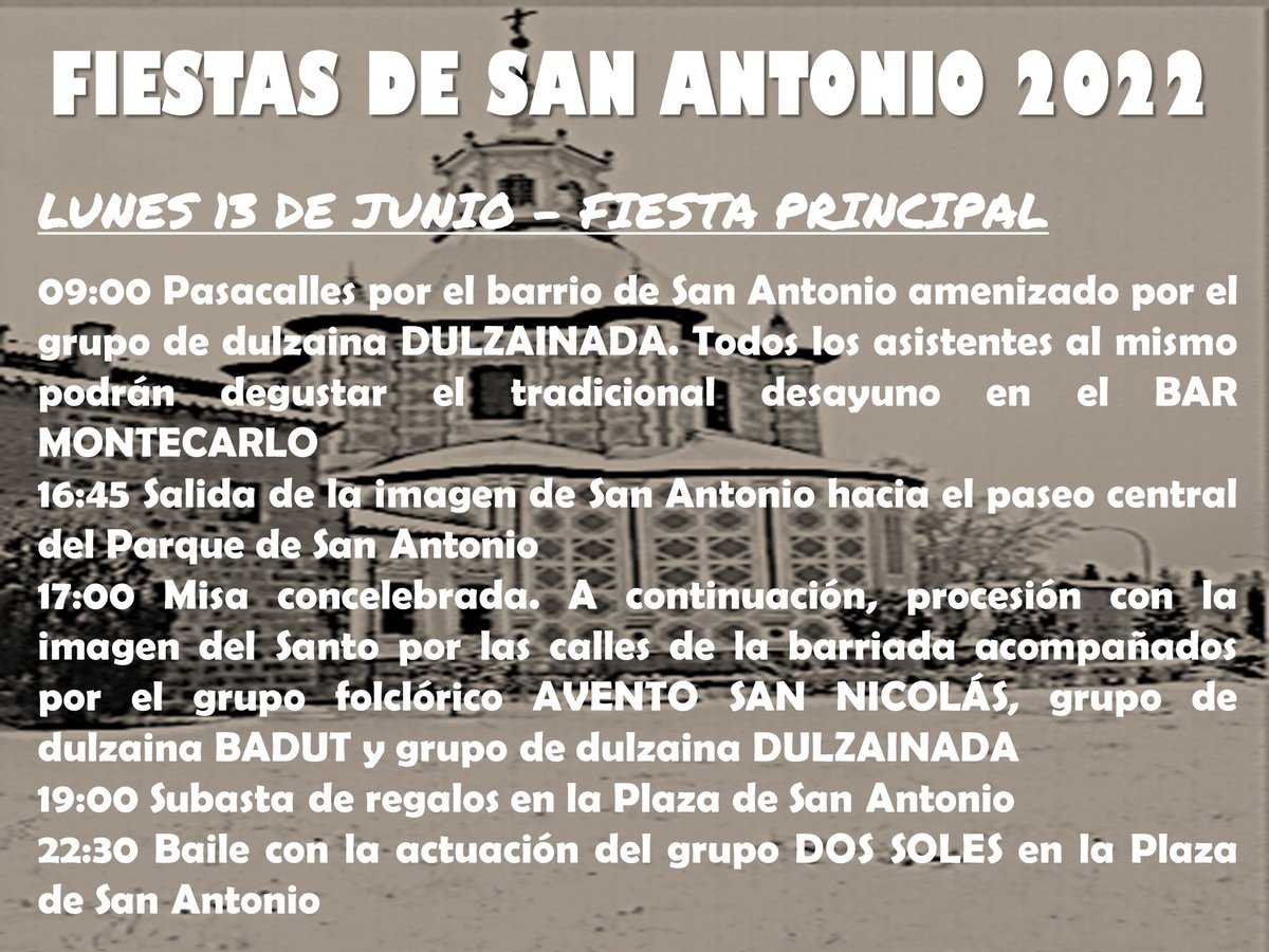 Hoy es el día más importante para esta Cofradía y el barrio de San Antonio. Después de dos años sin procesionar ha llegado el día de que San Antonio vuelva a salir a las calles de su barriada.
VIVA SAN ANTONIO