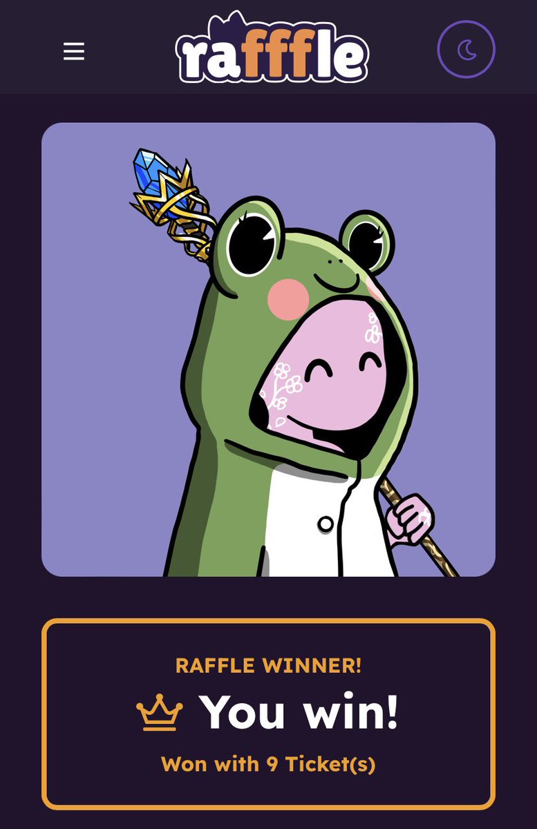 I WOKE UP THIS MORNING WITH THIS CUTE FROGGY GHOST ON MY WALLET 🥰🥰 sooooo happyyyyy I won this on my first raffle💜💜 <a href="/GhostfaceNFT/">GHOSTFACEKILLA</a>