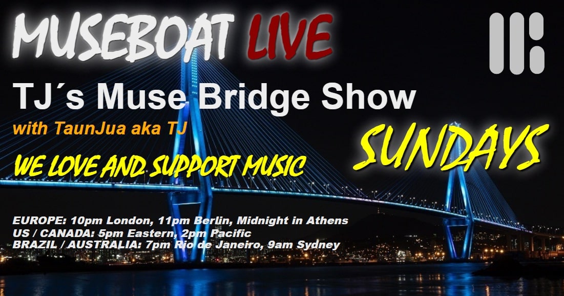 museboatlive's tweet photo. Thank you guys for joining us in TJ´s Muse Bridge show at https://t.co/2sWHrmtaFG today. We replay show from tomorrow at https://t.co/5s3KE83QCU See you next Sunday in show introducing new artists and songs :) https://t.co/v7iJlEn53A
