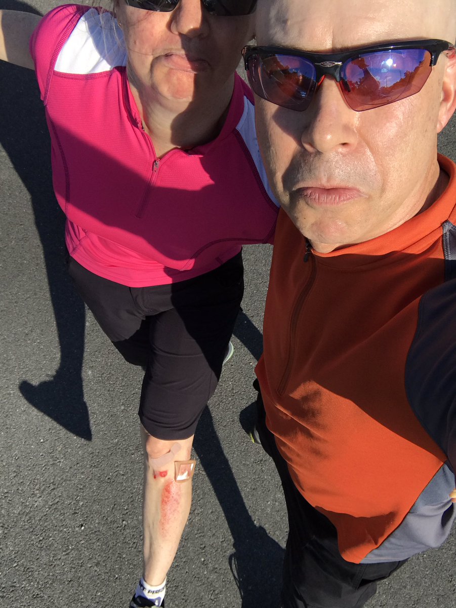 MsSDyer's tweet photo. W&amp;OD Trail gave me a souvenir today.  Special shout out to @SweetRseBakery who not only provided yummy refreshments but some first aid equipment!  Customer service above and beyond!  Thank you! https://t.co/LXn6bwzjyI