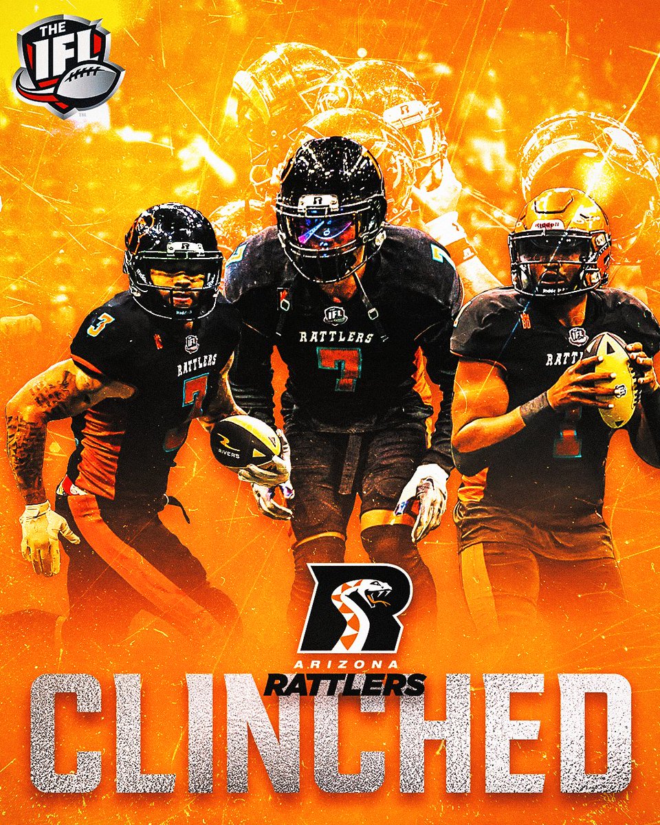 The <a href="/ArizonaRattlers/">Arizona Rattlers</a> have clinched a playoff spot! 

#IFLPlayoffs #IFL #IndoorFootballLeague #IndoorFL #GoIFL #Football