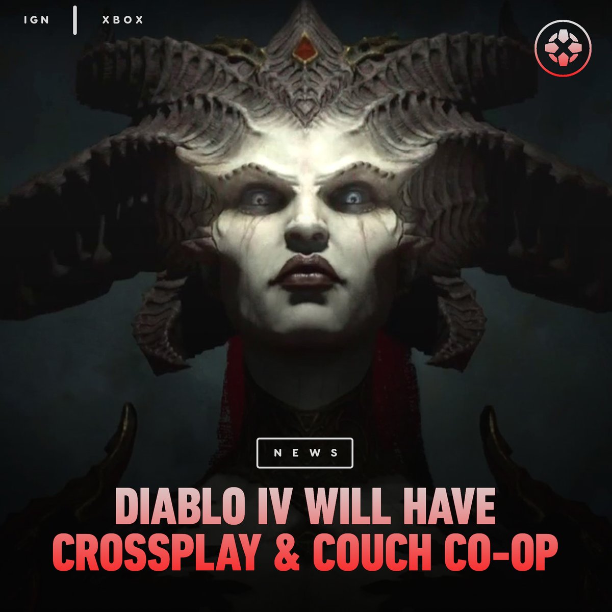 IGN's tweet photo. When Diablo 4 launches in 2023, it will include crossplay, couch co-op, PvP, cross-progression, and more. #XboxBethesda #IGNSummerofGaming https://t.co/X7LD2ZIPUr