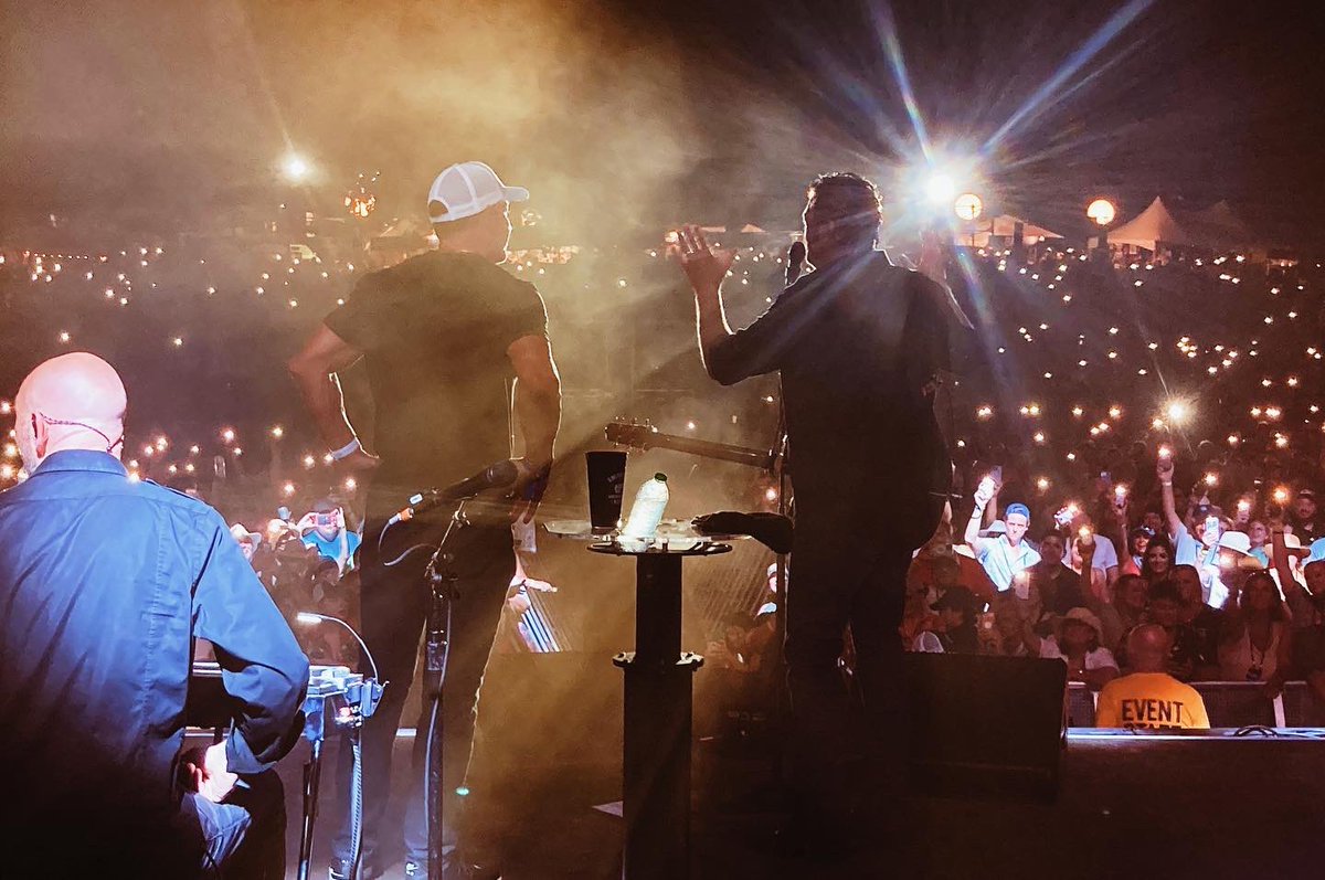Blake Shelton (@blakeshelton) on Twitter photo Last night was hotter than the fires of hell but what a night OK! Thanks to my buddy <a href="/TroyAikman/">Troy Aikman</a> for having me! <a href="/HWYtoHenryetta/">Highway to Henryetta</a> Last night was hotter than the fires of hell but what a night OK! Thanks to my buddy <a href="/TroyAikman/">Troy Aikman</a> for having me! <a href="/HWYtoHenryetta/">Highway to Henryetta</a>