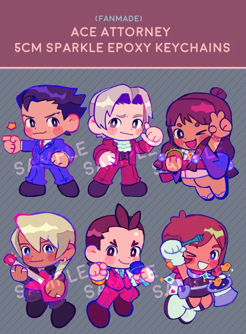 [RTs 💕] 
ace attorney charm preorders are open (again!!) 
preorders come with a sticker 😈

👉💥 https://t.co/zG87CWtdQ7 