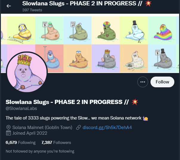 vinay_93's tweet photo. No voy a negar que mintearía uno solo porque me ha hecho gracia el nombre 😅#Slowlana #nftsolana #SlowlanaSummer #Solana https://t.co/rvwcGx1xC8