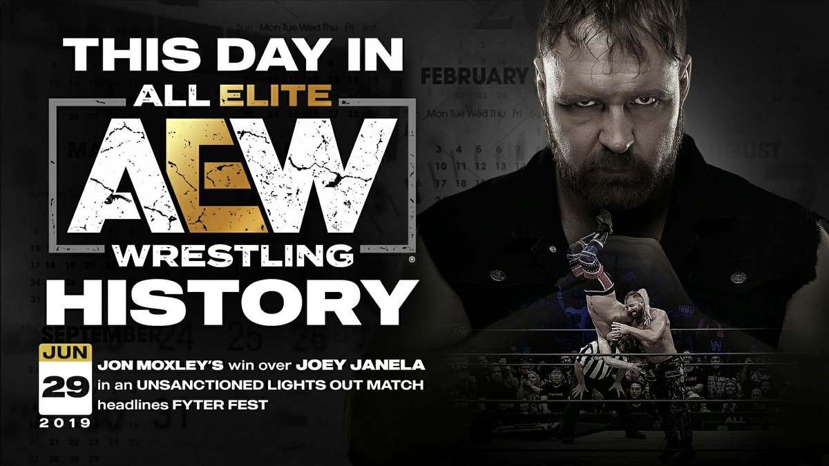All Elite Wrestling (@AEW) on Twitter photo 2022-06-29 13:15:00 On this day in #AEW History, @JonMoxley's win over @JANELABABY in an Unsanctioned Lights Out match headlines #FyterFest ▶️ youtu.be/783qpbZcpBo On this day in #AEW History, @JonMoxley's win over @JANELABABY in an Unsanctioned Lights Out match headlines #FyterFest ▶️ youtu.be/783qpbZcpBo