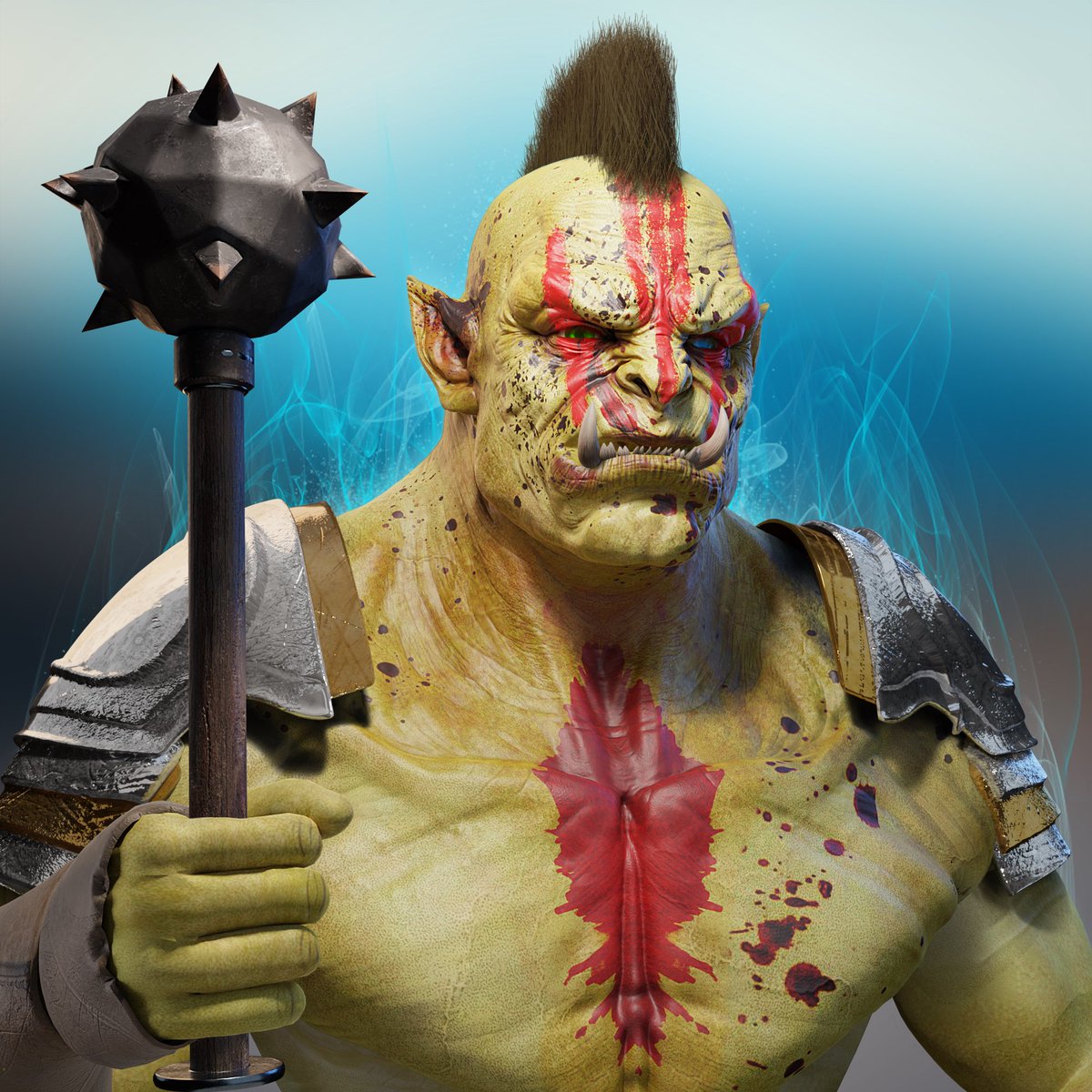 Grungeapalooza1's tweet photo. @chappiescrypto @justdemi @ChainsofWarNFT @ChuckLiddell we got you bro. #mohawkchallenge pretty sure he couldn’t take “The Iceman” in his prime though! Welcome to @ChainsofWarNFT #NFTProject https://t.co/gNTVD7SbiD