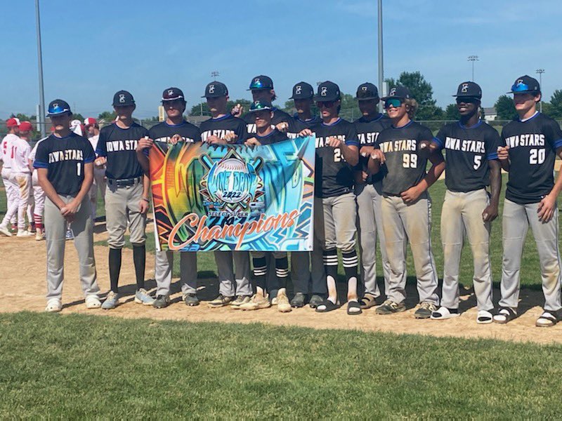 Iowa Stars are the <a href="/CentIASports/">Central Iowa Sports</a> Line Drive Champions going 3-0 today. Highlighted by Sam Carlson’s (Pella ‘26) 6.0 scoreless in Game 1.  4 RBI day for Berdovich and Combe (Waukee NW ‘26) Thomas HR in the Ship and big outings by Gosselink and Combe.