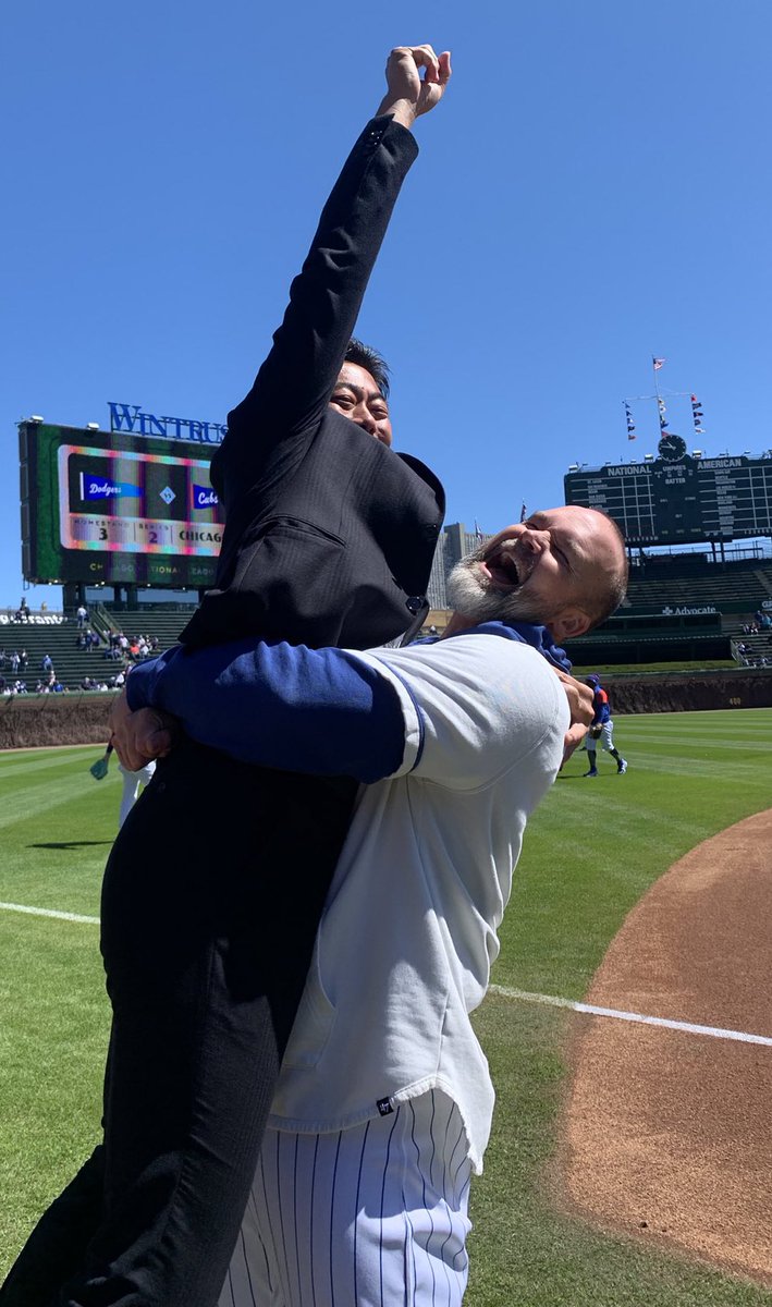 Jared_Carrabis's tweet photo. Koji and Rossy recreated the final out of the 2013 World Series celebration almost a decade later🥲 https://t.co/63AI7j6N1h