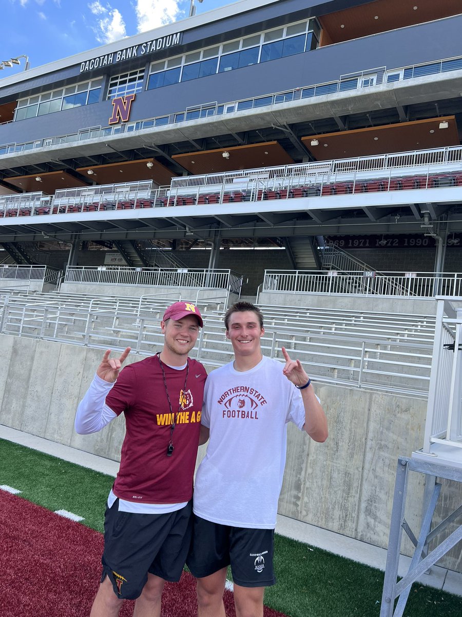 After a great day of showing what I can do at camp, I’m exited to receive my next offer to play football at <a href="/NSUWolves_FB/">Northern State Football🐺 🏈</a> ! Thank you <a href="/CoachSchlichte/">Ryan Schlichte</a> <a href="/CoachGlas05/">Jason Glasco</a> <a href="/NSUCoachSchmidt/">Mike Schmidt</a> !!