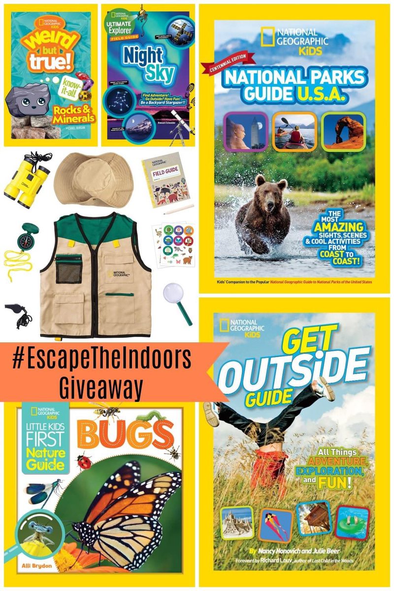 #WIN a #EscapeTheIndoors Prize Pack from @NGKidsBks! Giveaway ends 6/25! @mediamastersbks nannytomommy.com/2022/06/escape… #GreatOutdoorsMonth #GetOutdoorsDay