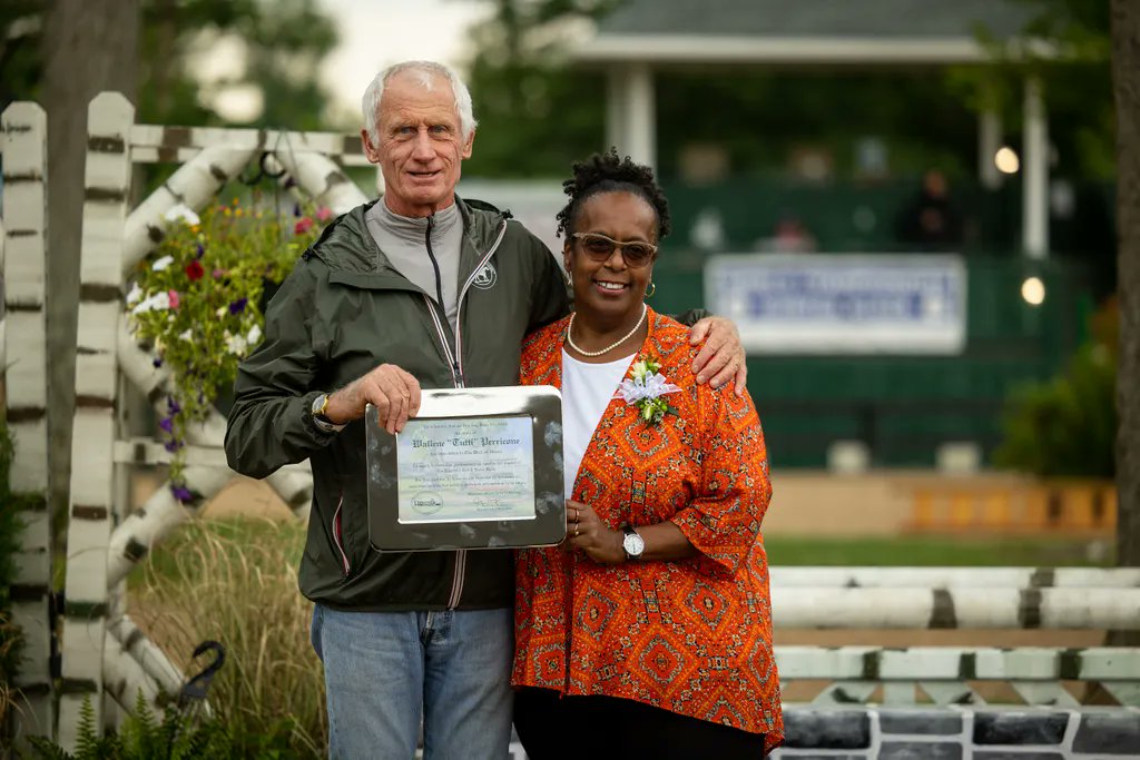 visitmiddleburg's tweet photo. CONGRATULATIONS to Tutti Perricone on her induction into the Upperville Colt &amp; Horse Show's Wall of Honor! Tutti is a legend. 
#visitmiddleburg #middleburgva #middleburgmoment #uppervillehorseshow #upperville2022 #local #smallbusinessowner https://t.co/TlWwWhq6jE