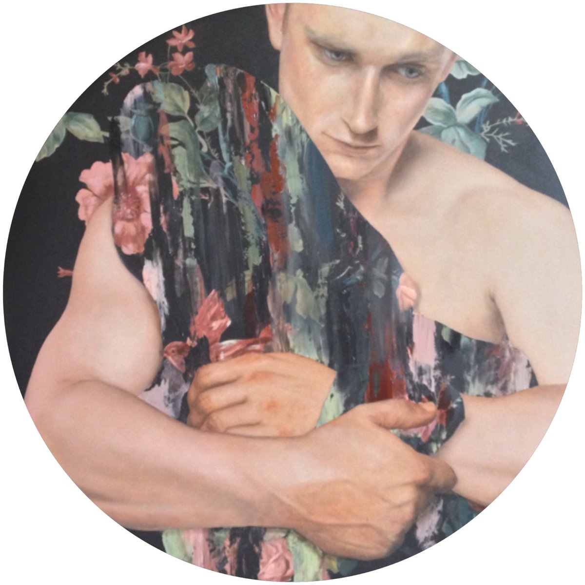 MeredithMarsone's tweet photo. This Diptych lives at the Waikato Museum, Hamilton NZ. The Shadows You Leave Behind, oil on board 600mm tondo x 2. They hang side by side. Together, but apart. https://t.co/zjAv8HQoPi