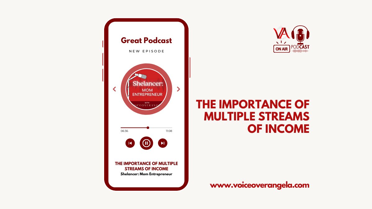 AngelaO_VO's tweet photo. Hey! In this episode, I'll review the importance of having multiple streams of income. It is easier than you think. Link in bio. ⤴️
#income #multipleincomes #voiceoverangela #voiceover #podcast https://t.co/kAnxMZpEOJ