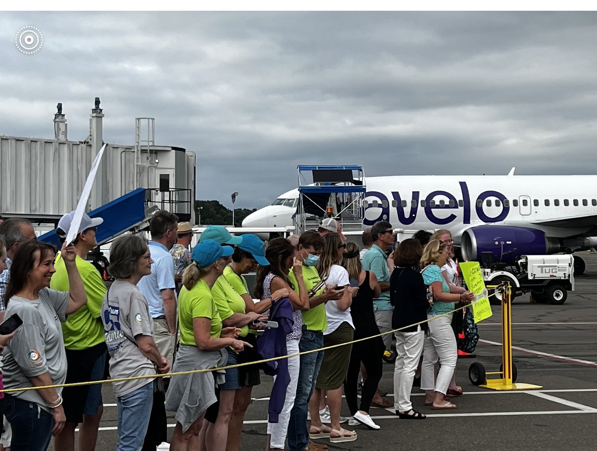 Welcome home @SOCTconnecticut! You guys crushed it at @SpecialOlympics @2022USAGames! We had to add extra fuel to your @AveloAir flight back to accommodate all the extra weight from your medals. Thank you @rosadelauro , @SenBlumenthal and @GovNedLamont for greeting coming out!