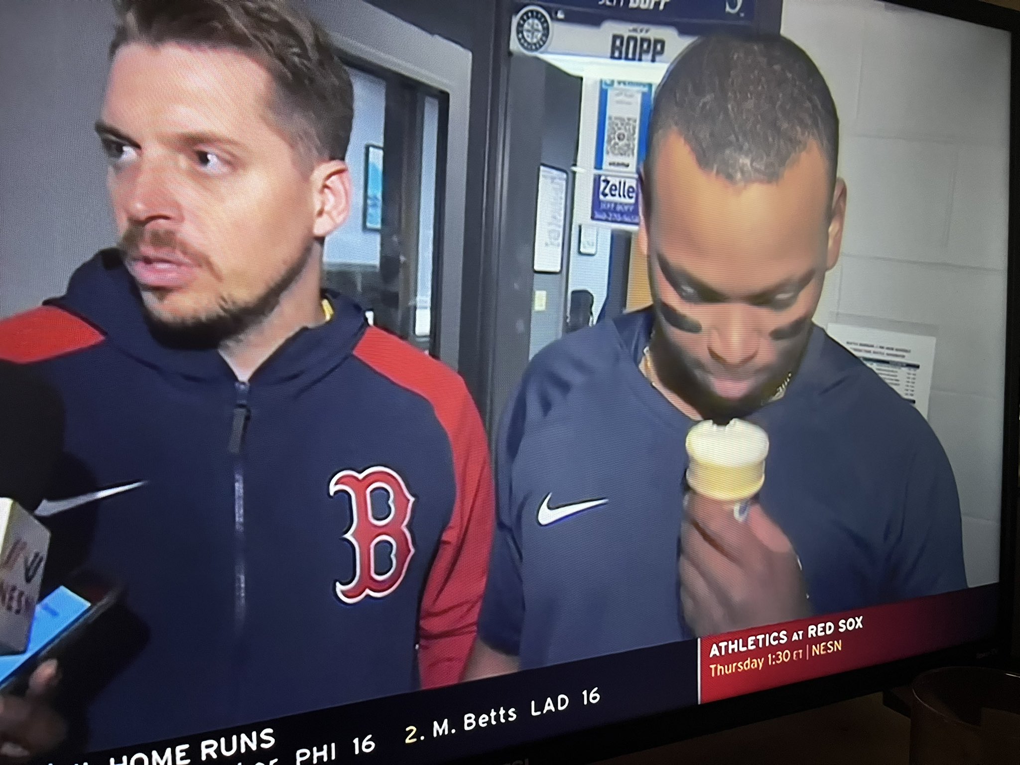 Robbie Hyde on X: Raffy Devers with a post game ice cream cone is