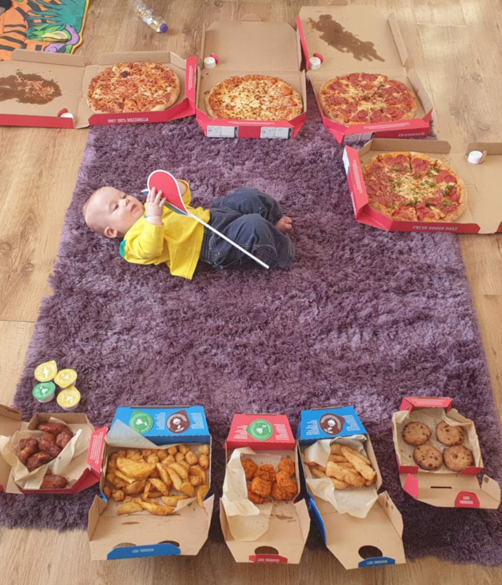 LMI1986's tweet photo. At 8 months old my little boy had his first bite. Now 18 months and still won't sat any other pizza #LoyalToDominos https://t.co/Fxo1MG4bUD