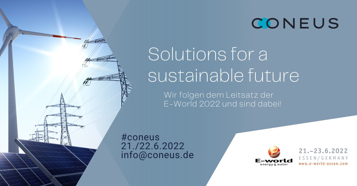 Wir treffen uns nächste Woche in Essen.

#eworld #coneus #energiewende #zukunftsnetze #netzbetrieb #digitalisierung
