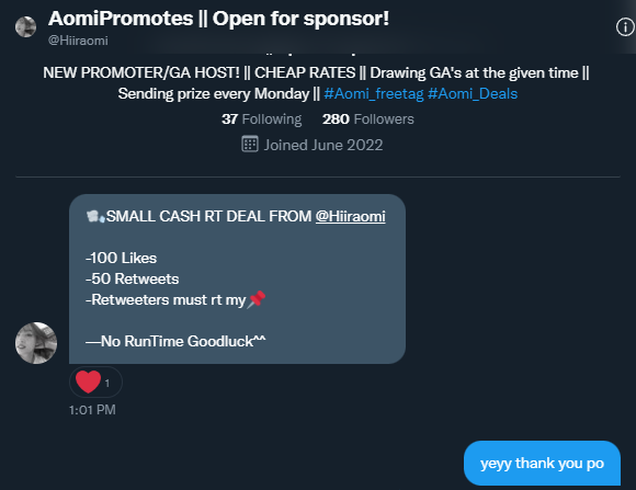 chaergiveaways5's tweet photo. good day everyone! i need your 100% cooperation po for this rt deal, our goal is 100 likes and 50 rts and follow @Hiiraomi, please help me reach this goal for my tuition, even tho its a small account, i still appreciate it! thank you everyone https://t.co/2Rd987Yc4o