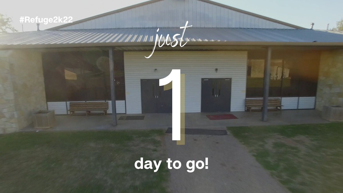 And then there was 1️⃣.
It is literally only ONE MORE DAY until the best week of your summer! Don't forget to pack -- we'll see you soon! #Refuge2k22