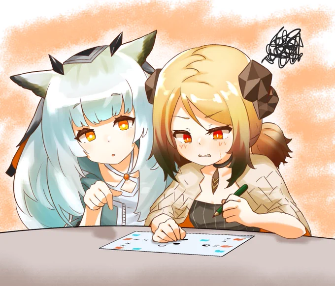 勉強するイフリータ
#アークナイツ 
#明日方舟 
