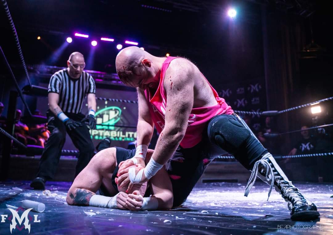 DiablePro's tweet image. Love and death with my friend @BamSullivan #fmlhardcore @FmLutte #hardcore #wrestling