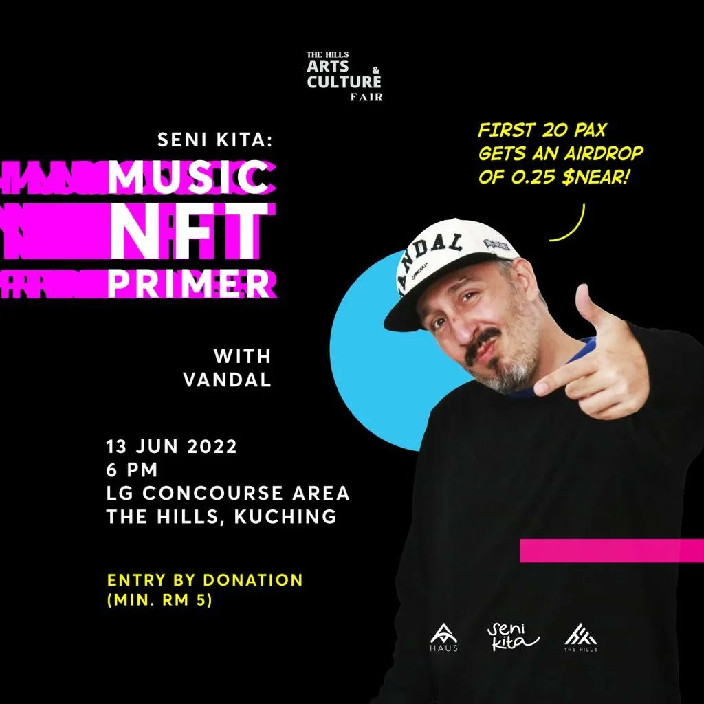 vandigital's tweet photo. Today I'll be hosting a Music NFT Primer here in Kuching, Malaysia 🇲🇾 in association with Hauz KCH &amp; supported by #VanDAO @CreativesDao @near_malaysia 💯🚀 https://t.co/OfXKiifVXE