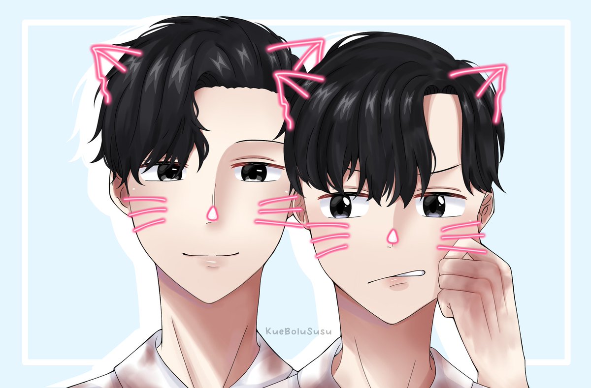KueBoluSusu_'s tweet photo. WonSeok??? What? 
They're take a picture after fighting–

#Lookism #ParkHyungseok #ChaeWonseok https://t.co/oPuNTLnHow